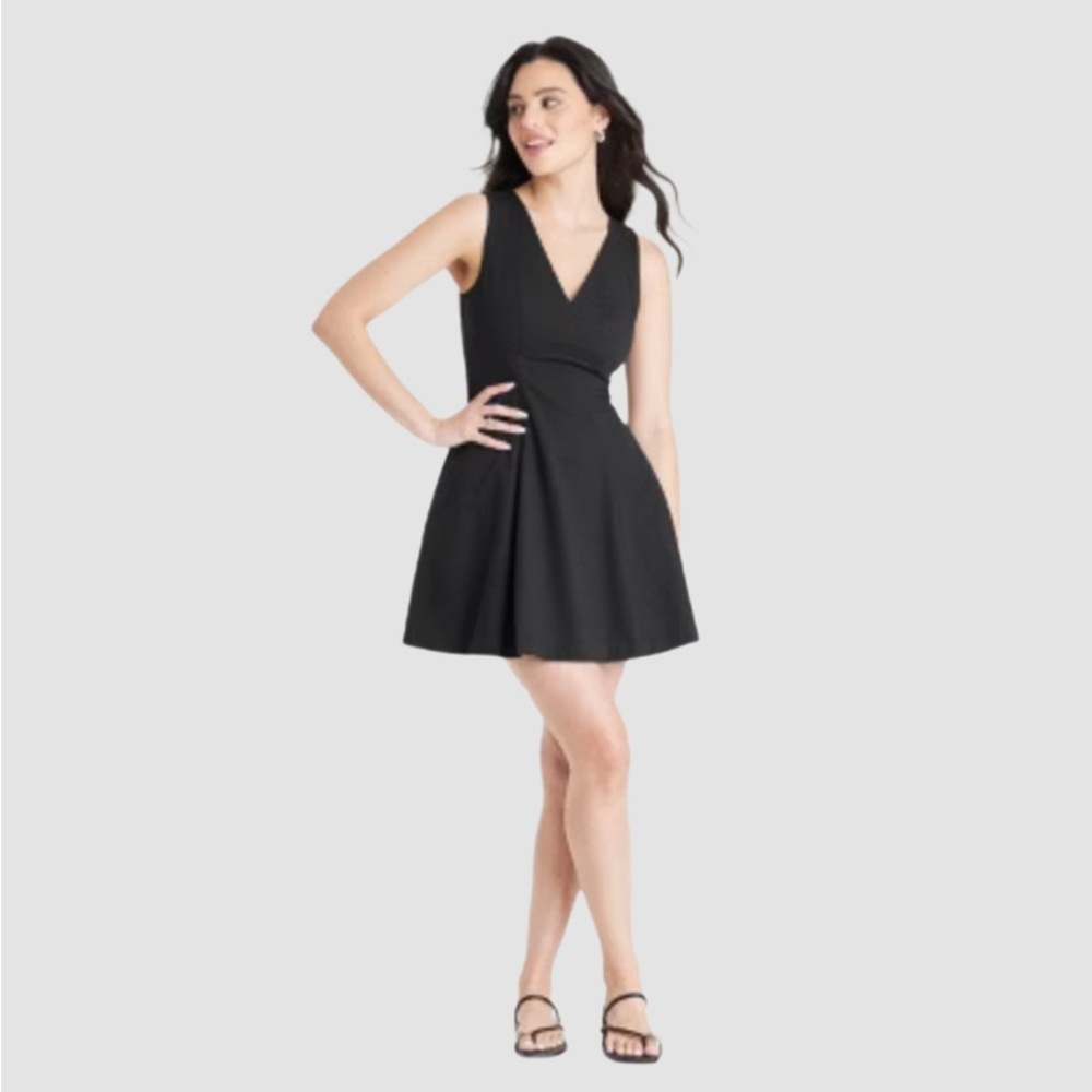NWOT Women’s A New Day Black Fit & Flare Mini Dress Size 2
